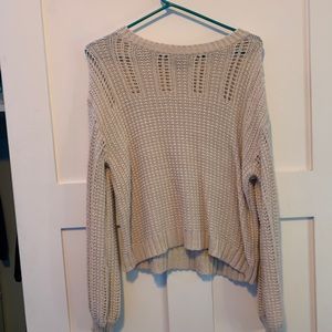 off-white/tan sweater